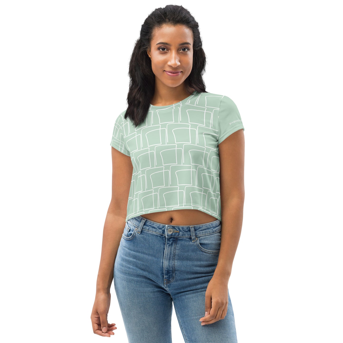 Patter Print Crop Tee