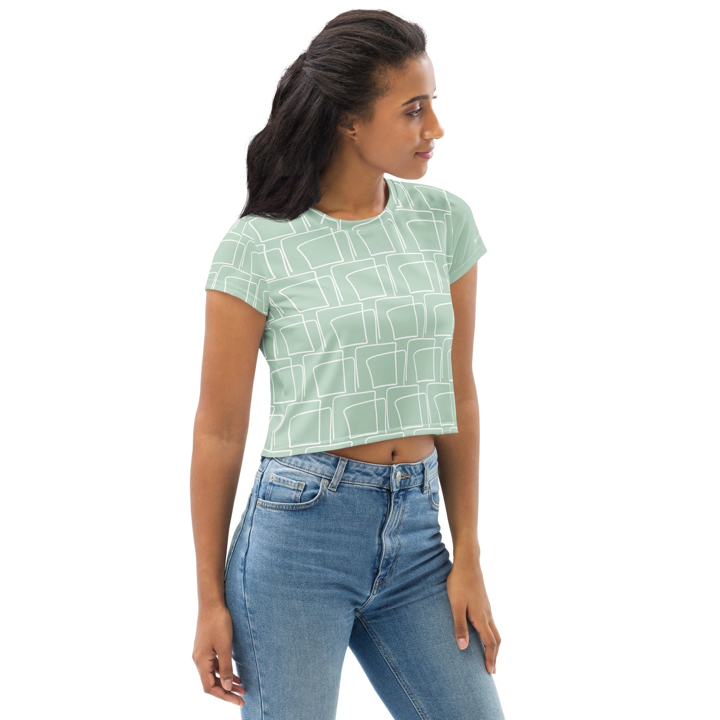 Patter Print Crop Tee