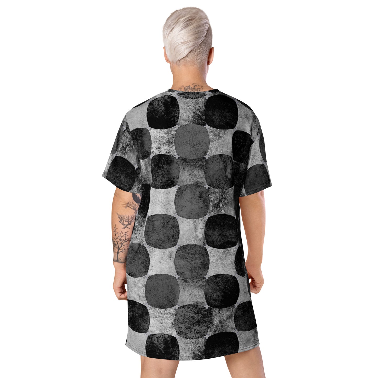 Grunge Water Color Pattern T-shirt Dress