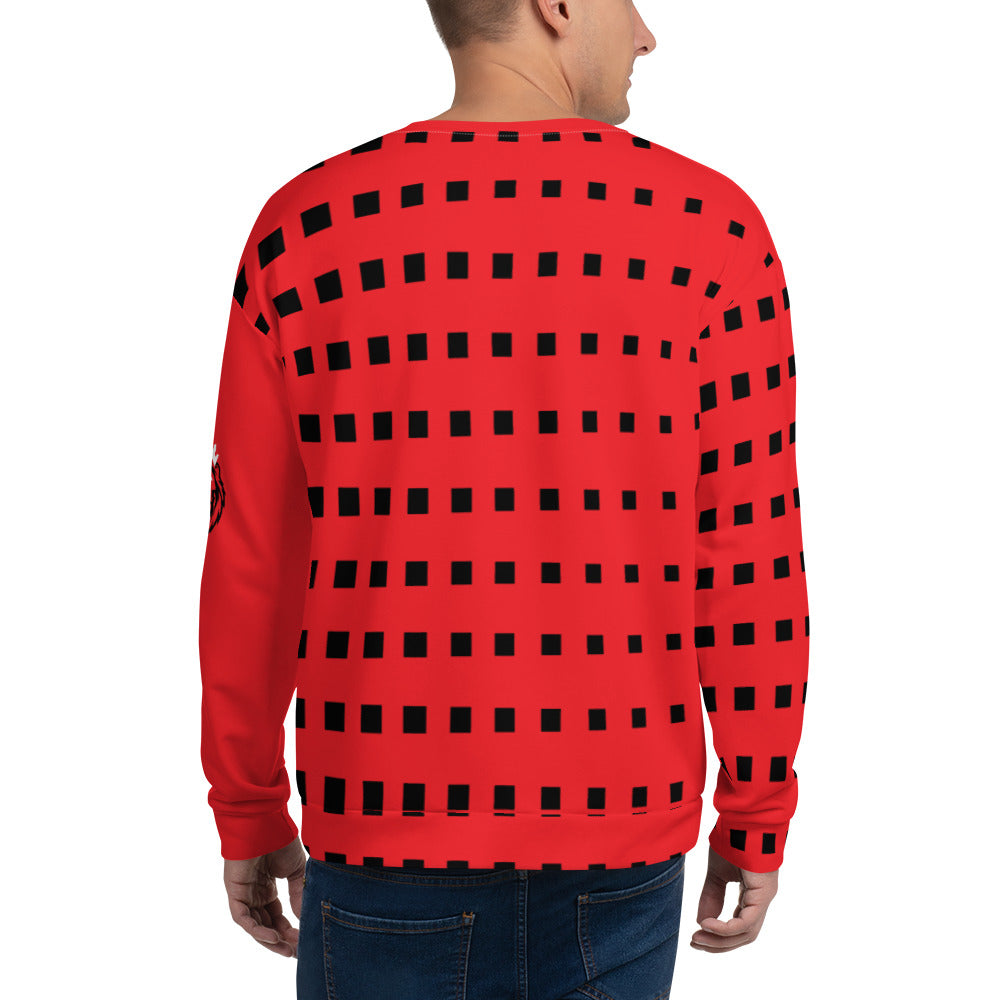 Red Abstract Unisex Sweatshirt