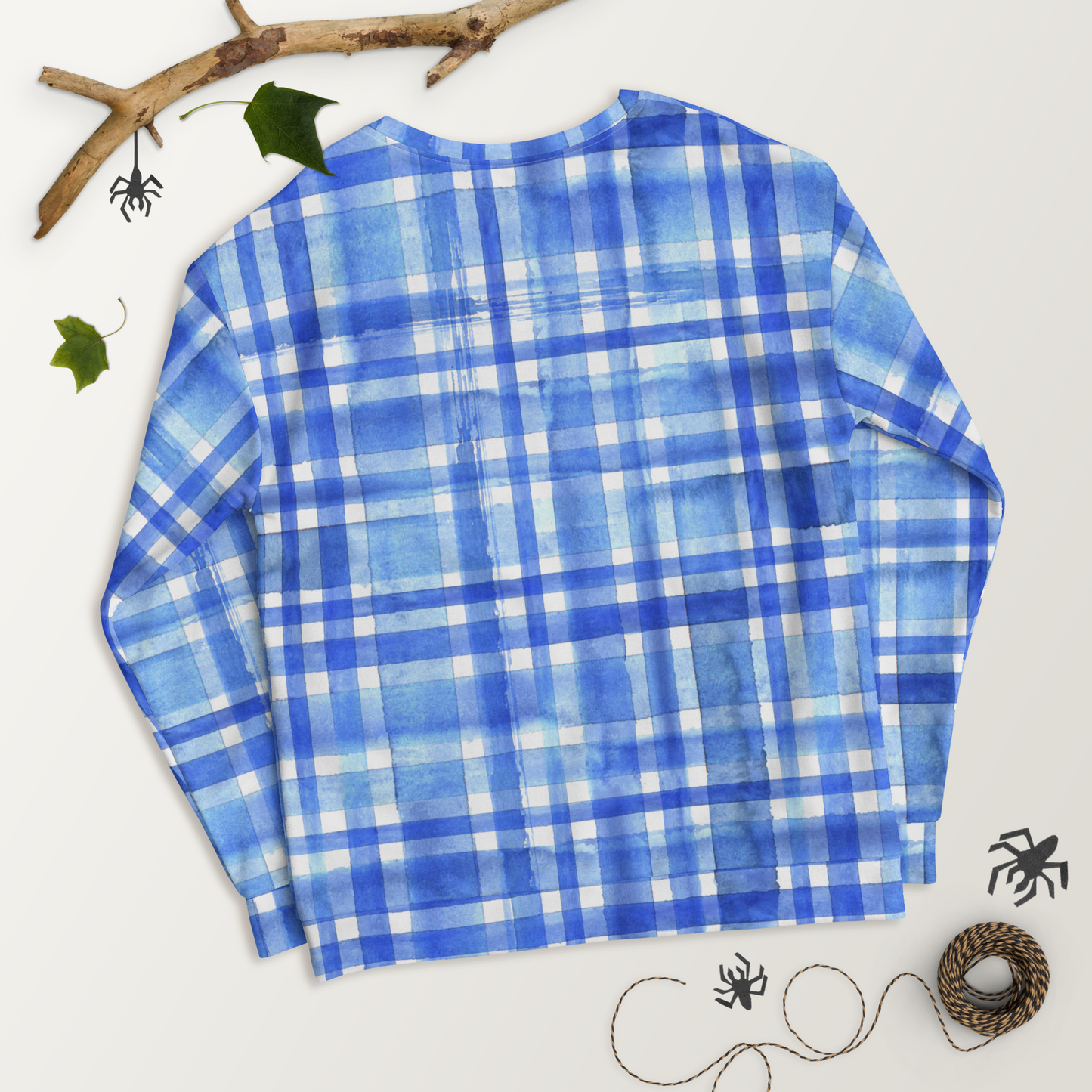 Blue Plaid Sweatshirt