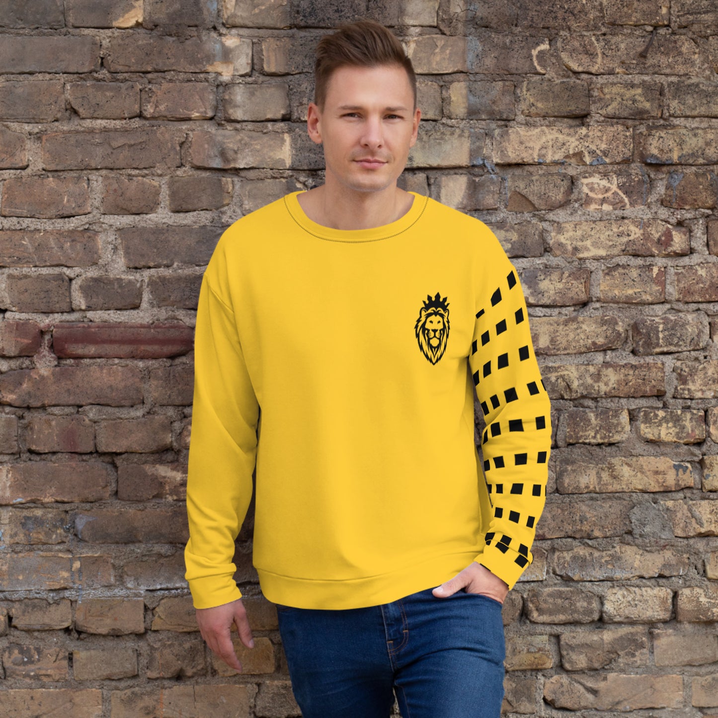 Yellow Abstract Sleeve Sweatshirt