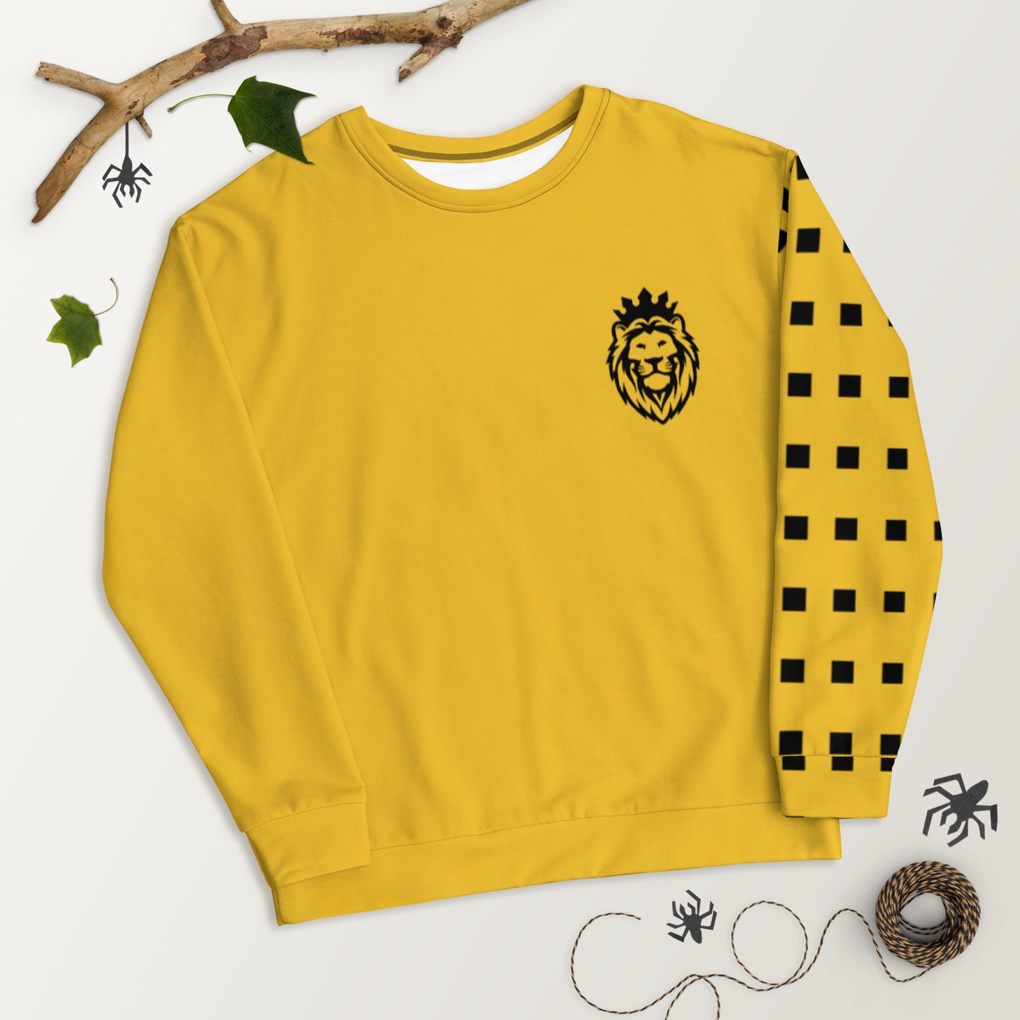 Yellow Abstract Sleeve Sweatshirt