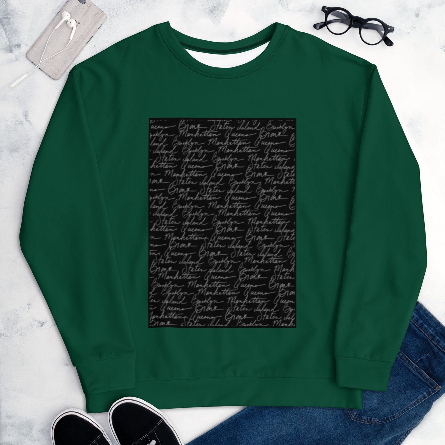 New York Pattern Boroughs Sweatshirt