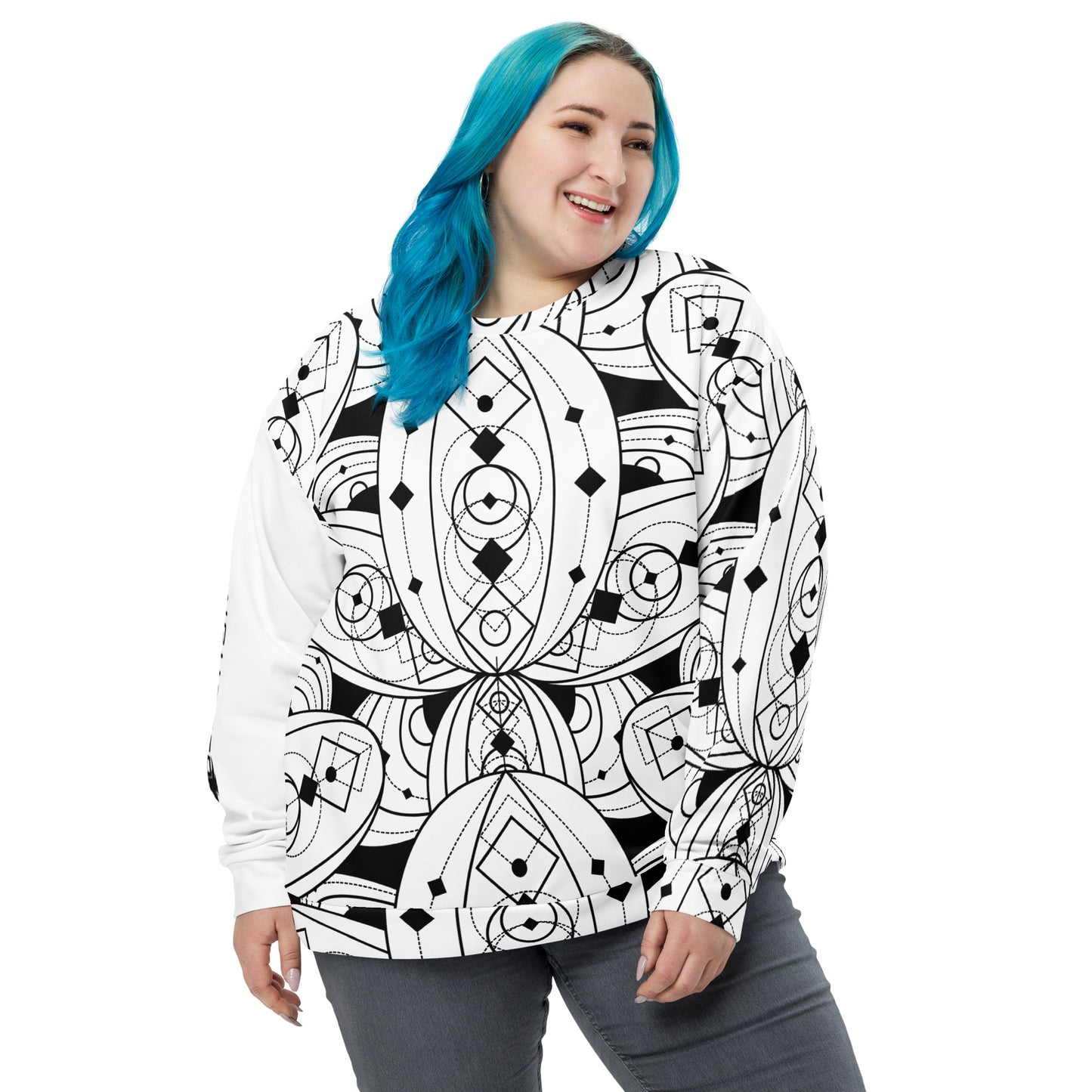 White Mystical Lotuses Sweatshirt