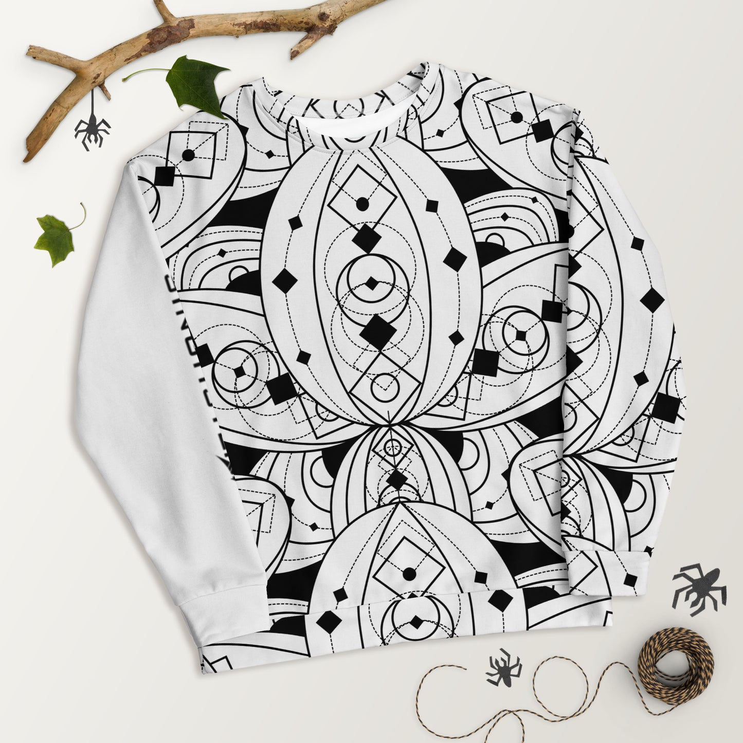 White Mystical Lotuses Sweatshirt