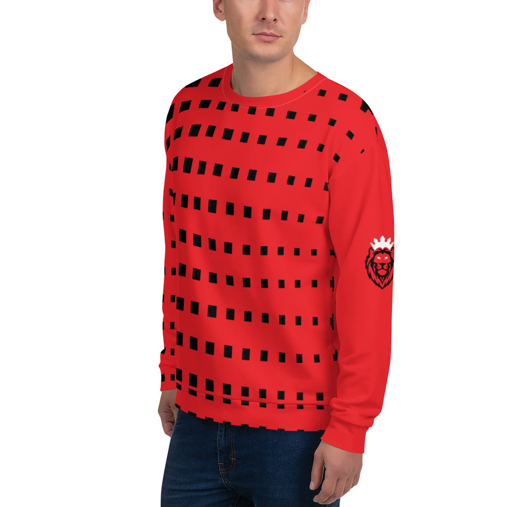 Red Abstract Unisex Sweatshirt