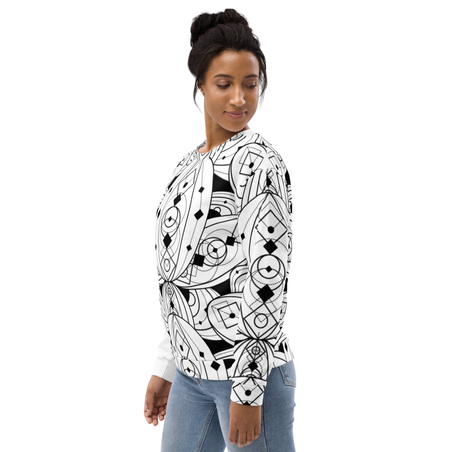 White Mystical Lotuses Sweatshirt