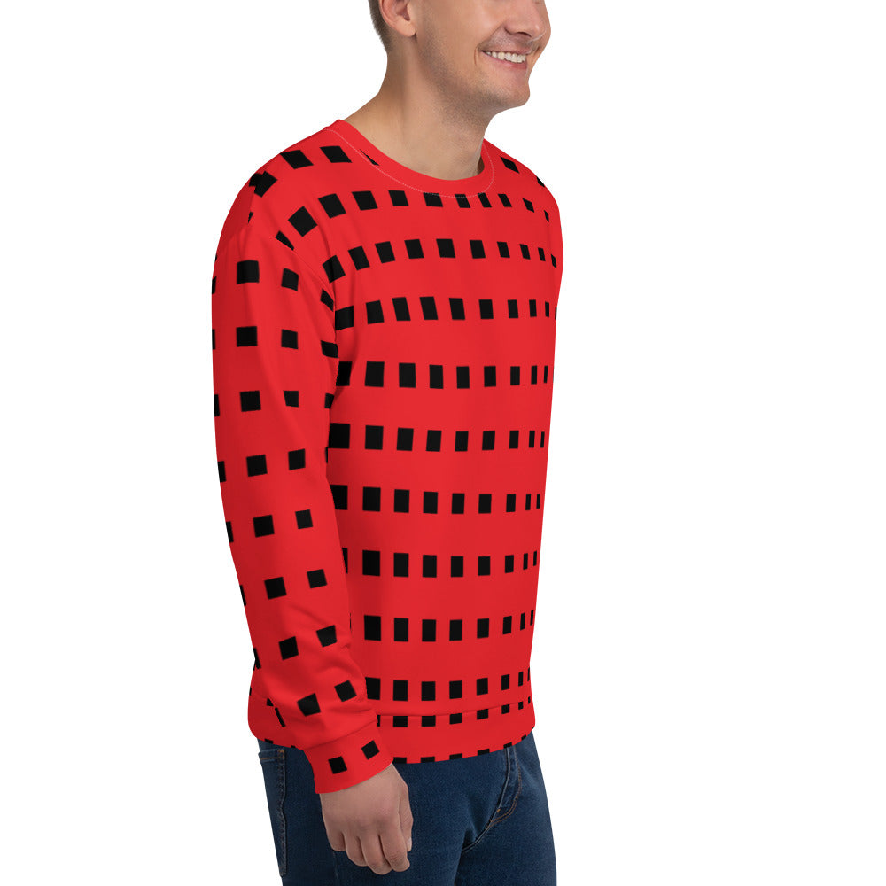 Red Abstract Unisex Sweatshirt