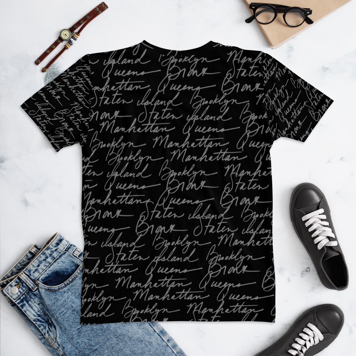 New York Pattern Boroughs T-Shirt