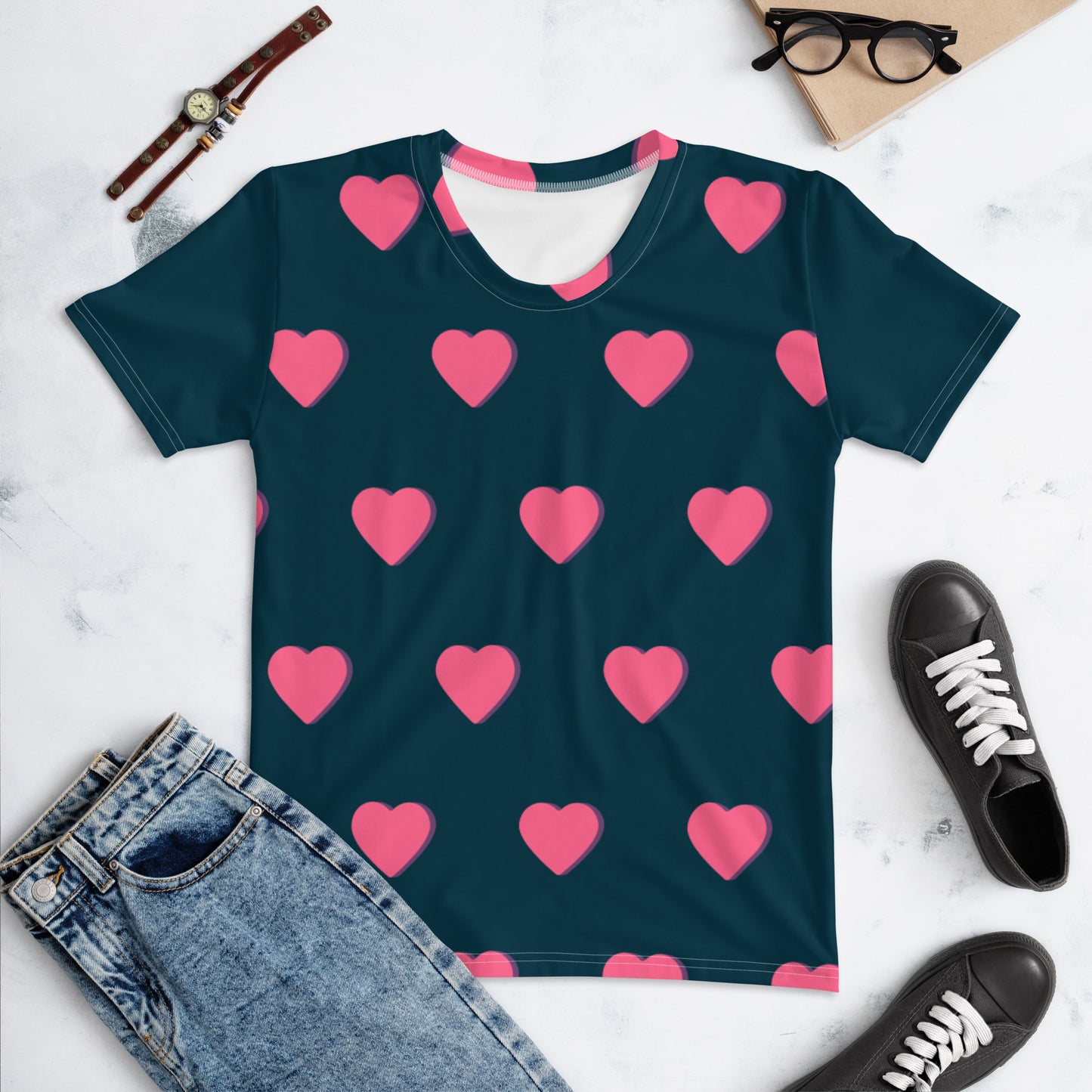 Heart Print Women's T-shirt