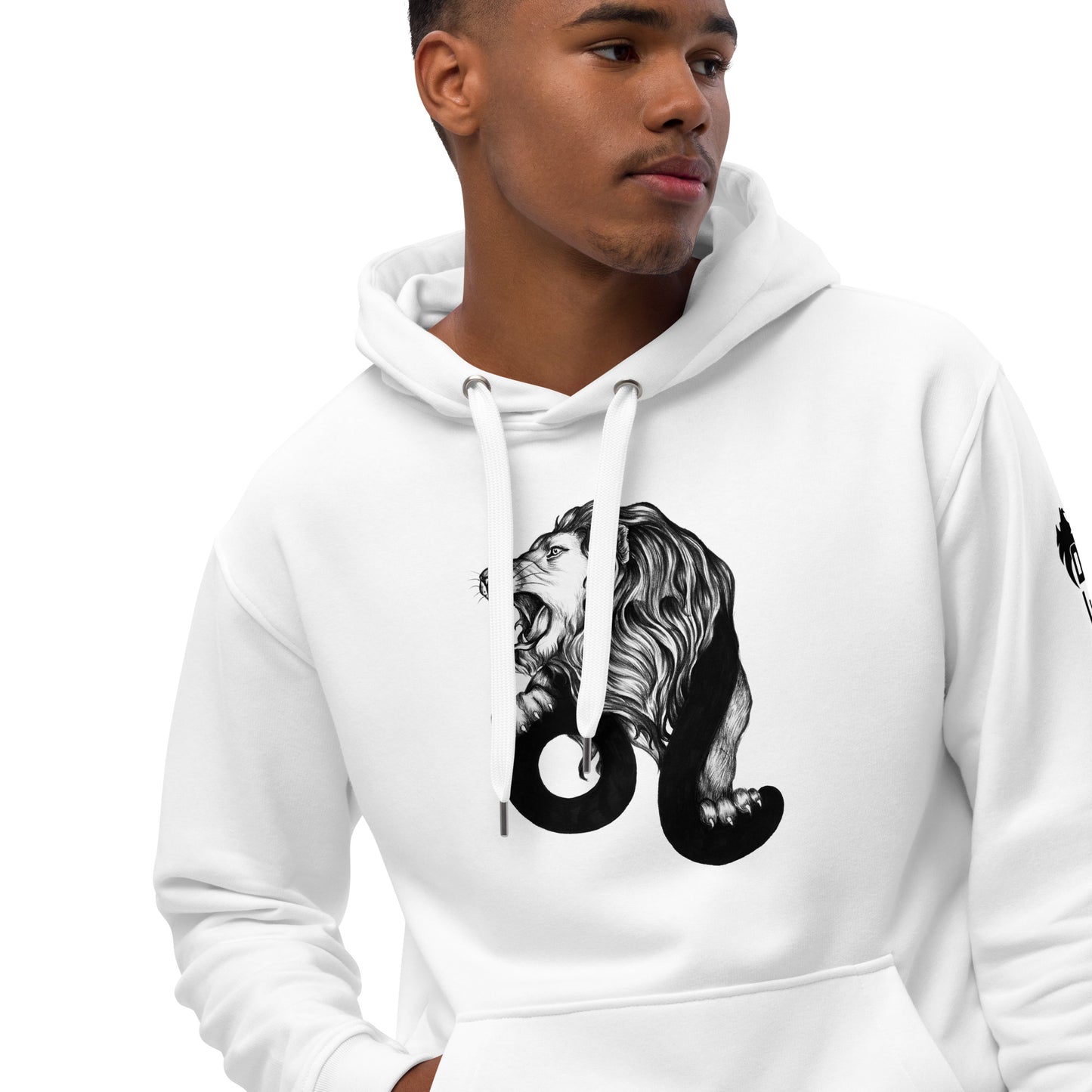 Lion Astro Print Eco Hoodie