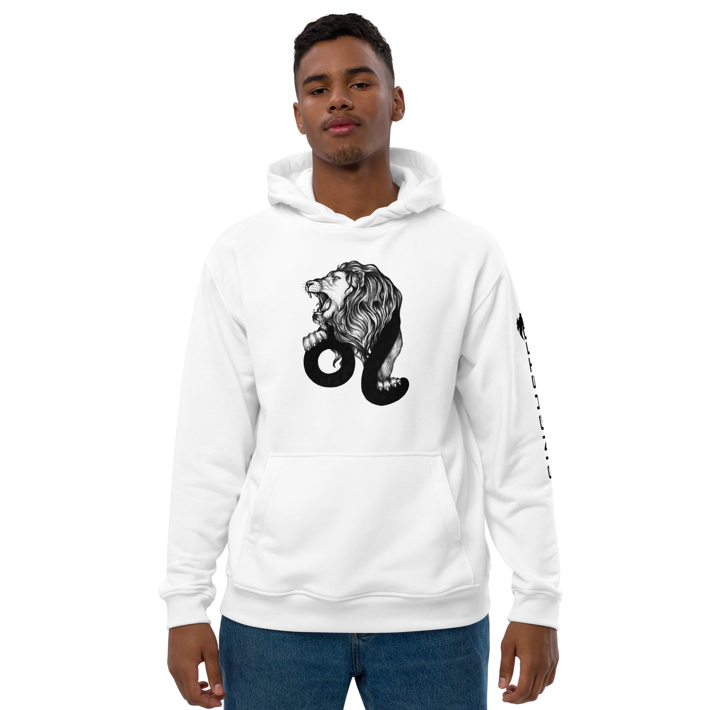 Lion Astro Print Eco Hoodie