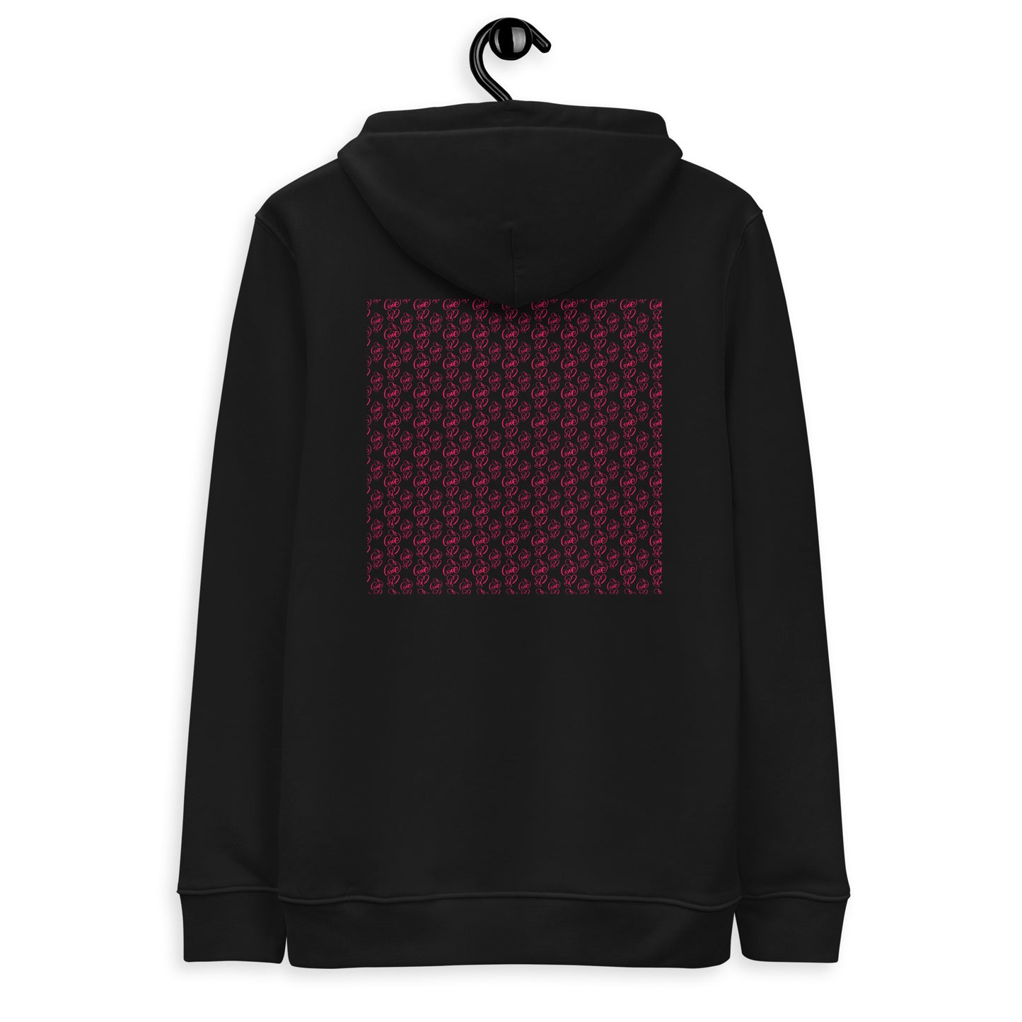 Love Overlay Pattern Eco Hoodie