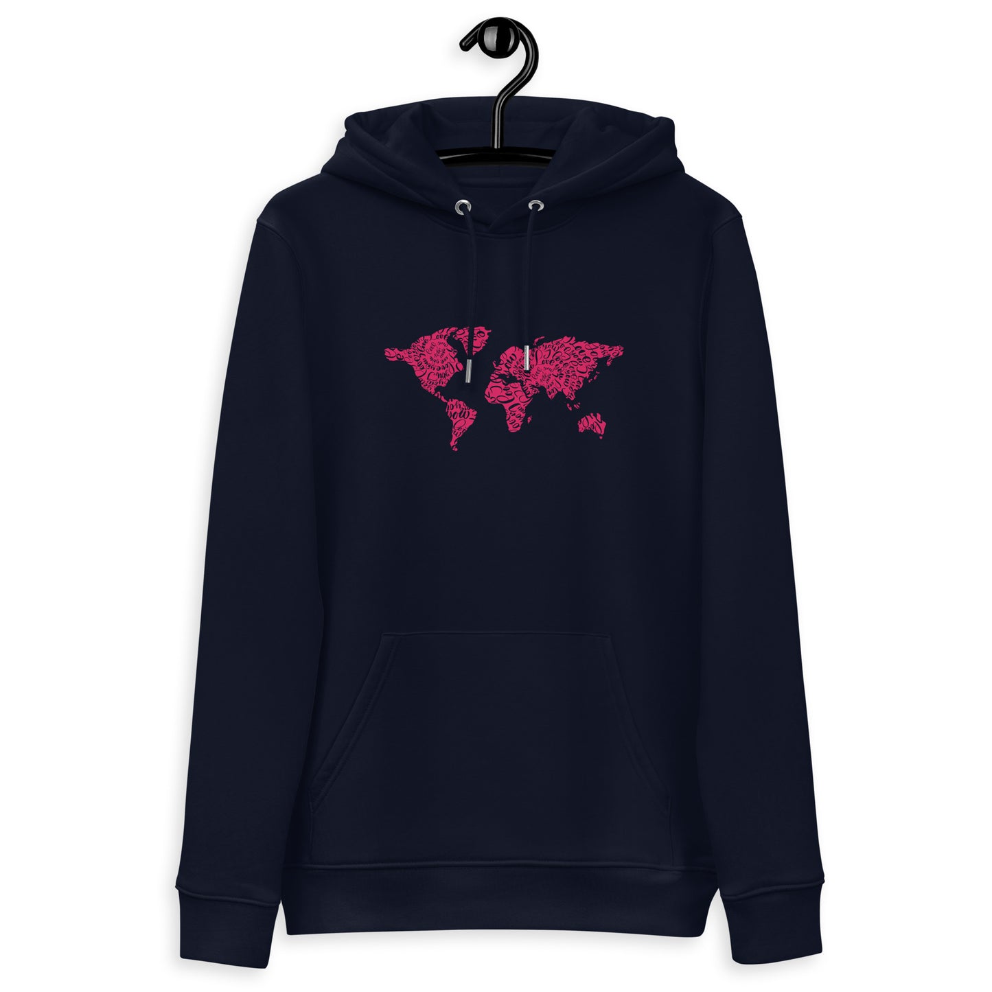 Love Overlay Pattern Eco Hoodie