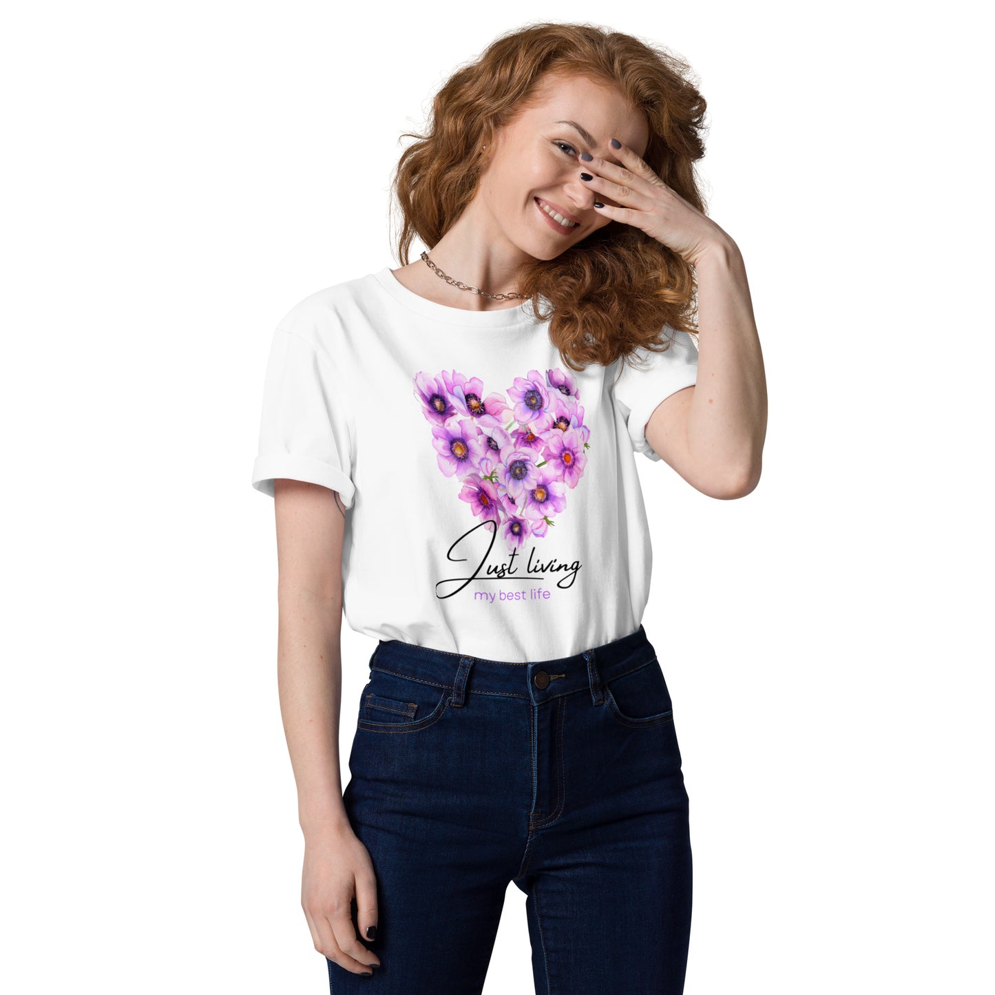 Water Color Heart Organic Cotton T-shirt