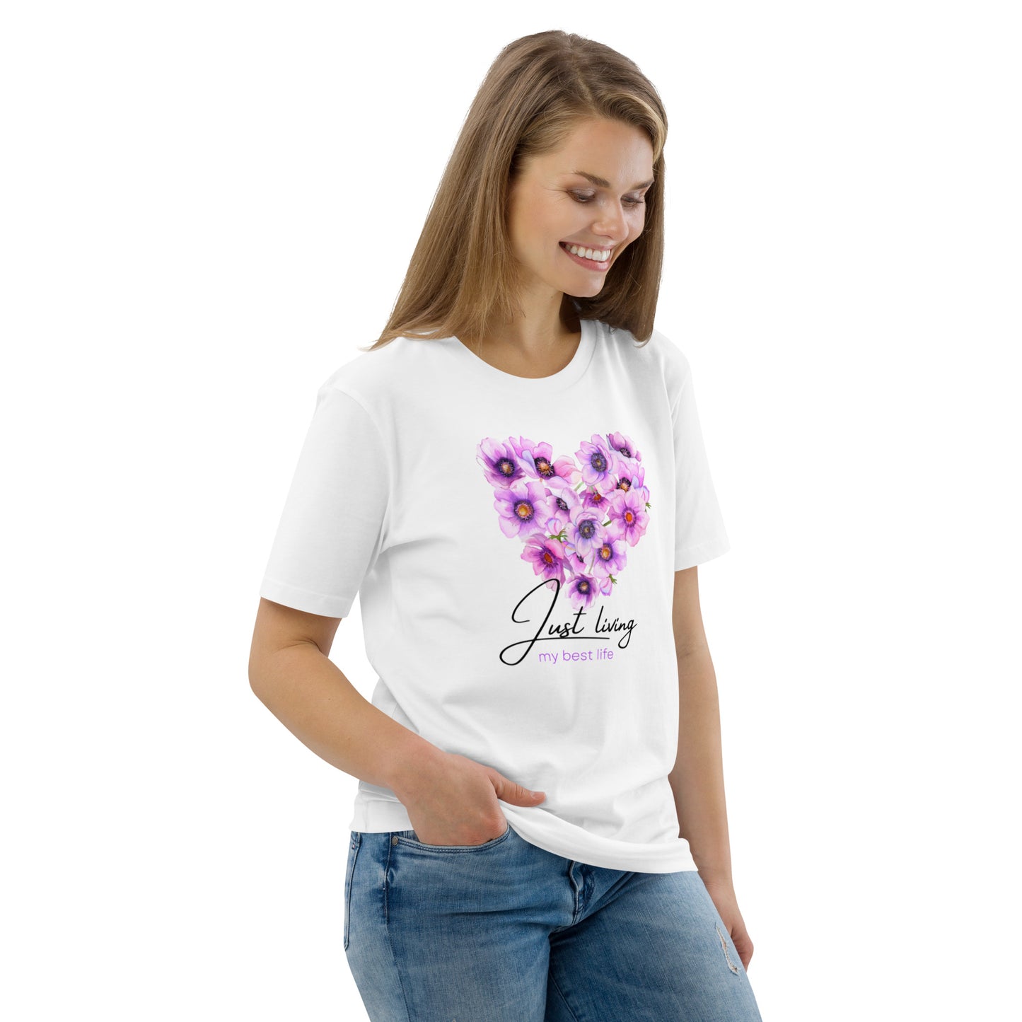 Water Color Heart Organic Cotton T-shirt