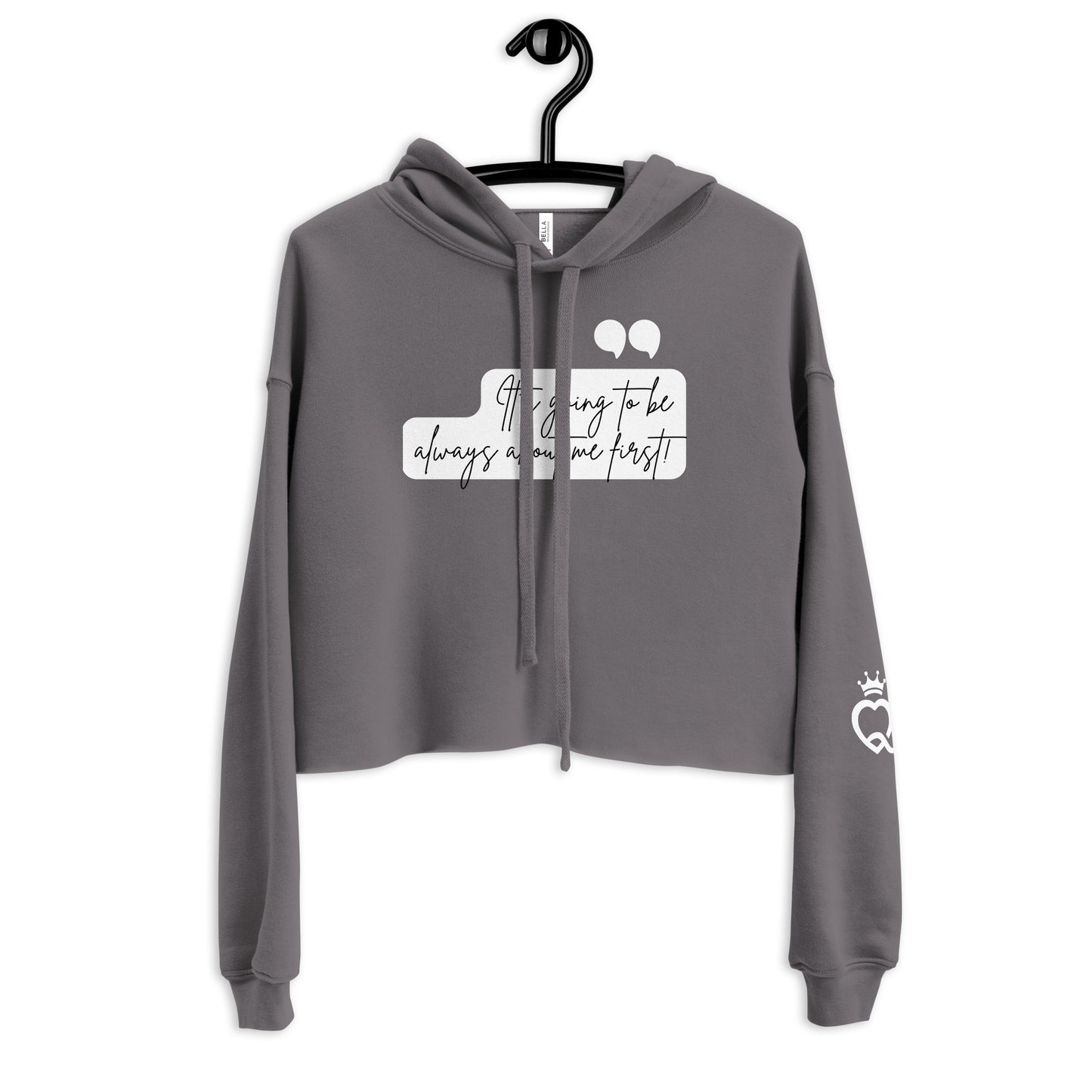 Quote Graphic Crop Hoodie