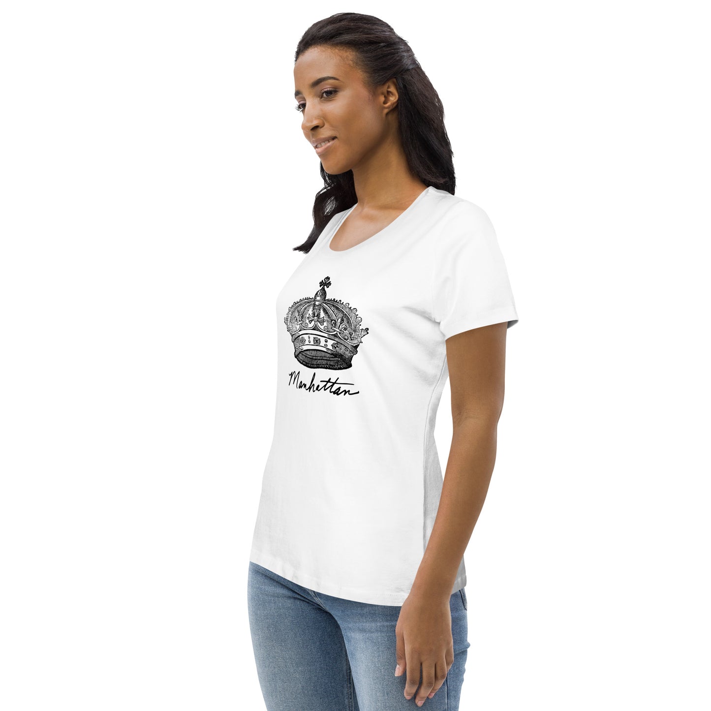 Crown Manhattan Pattern Fitted Tee