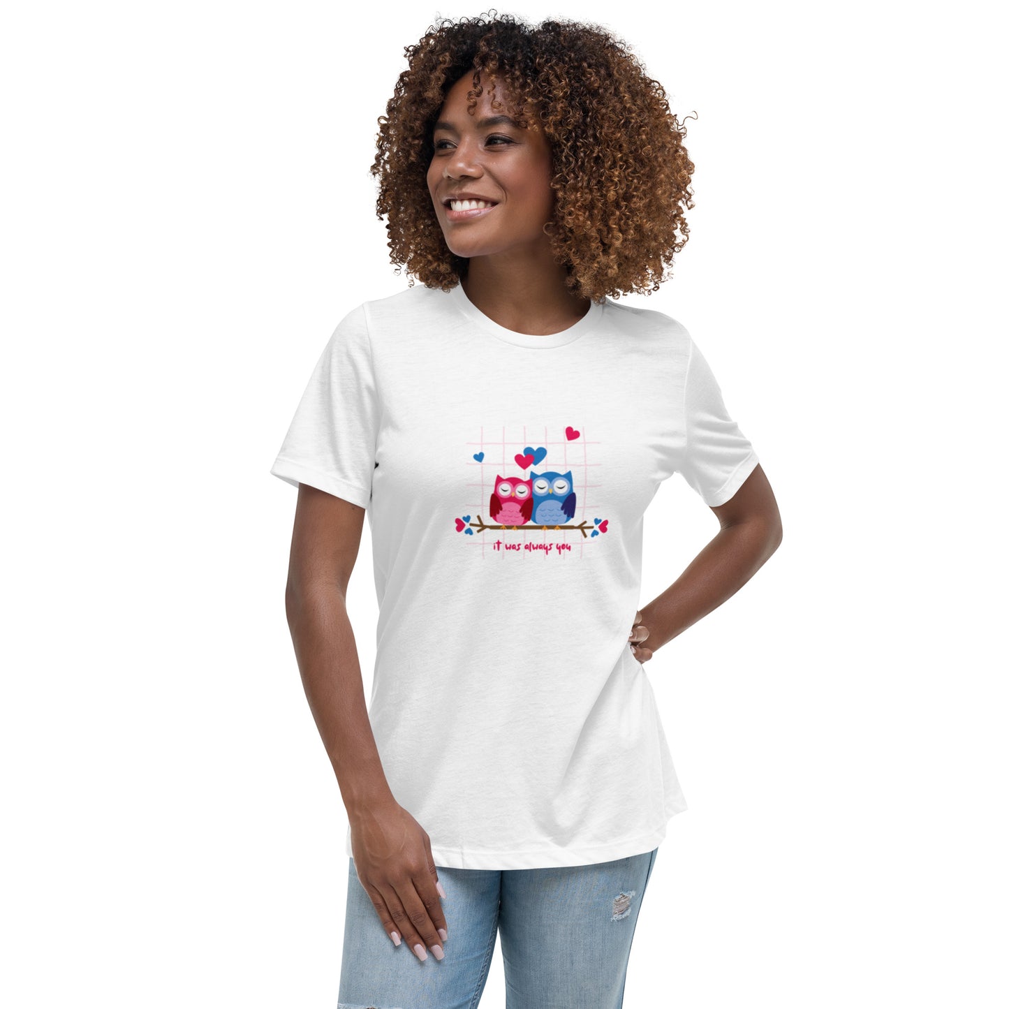 Pink Blue Illustration T-Shirt